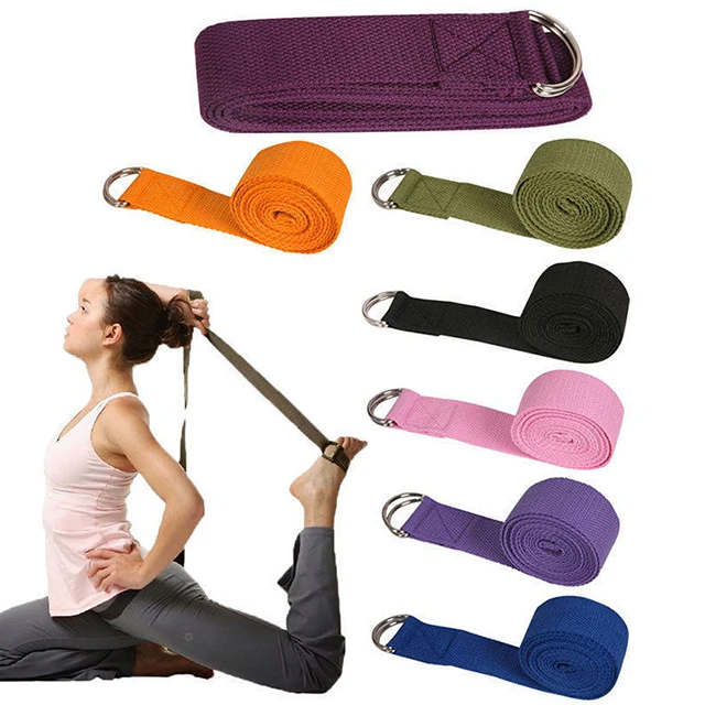 Sport Yoga Stretch Strap D Ring Belt Gym Waist Leg Fitness Adjustable Beltin Yoga Belts from