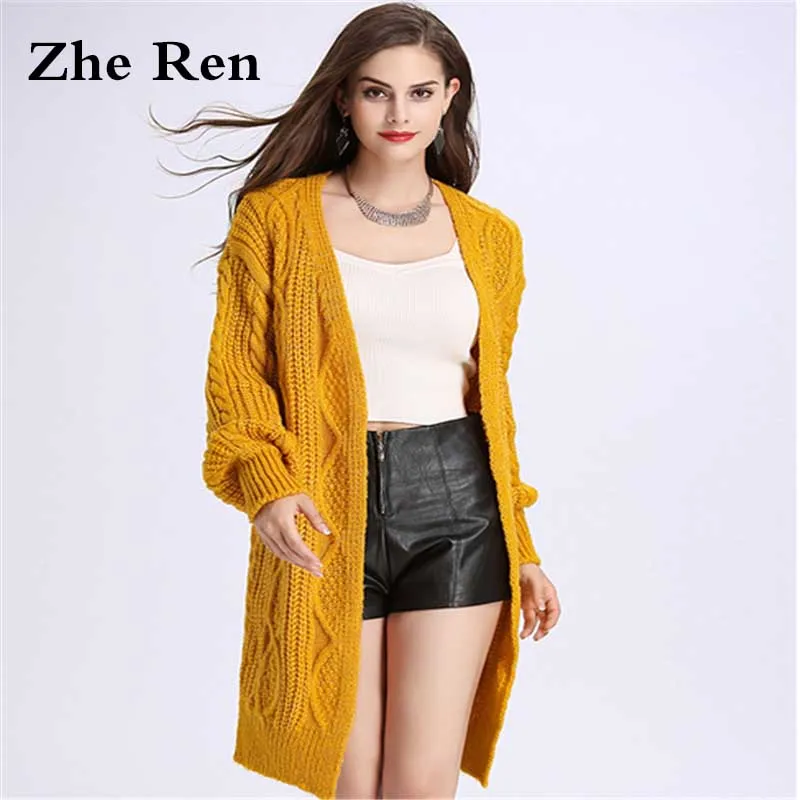 

Female Cardigans Sleeve Casual Knitted Poncho Sweaters Oversized Long Cardigans knit women winter sweater vetement femme 2018