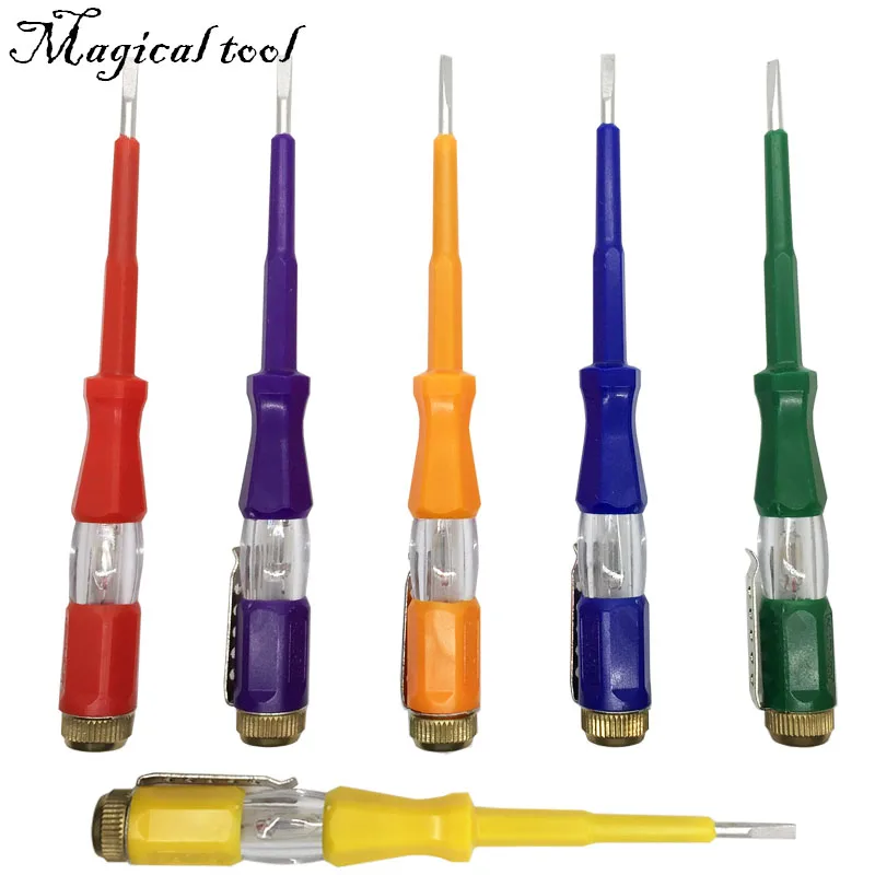 Portable Electric Tester 100 500V Flat Screwdriver Electric Pen Utility