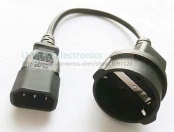 

NCHTEK EURO UPS/PDU Power Cord,IEC 320 C14 Male to CEE 7/7 European SCHUKO Socket Female Adapter Cable/Free DHL Shipping/50PCS