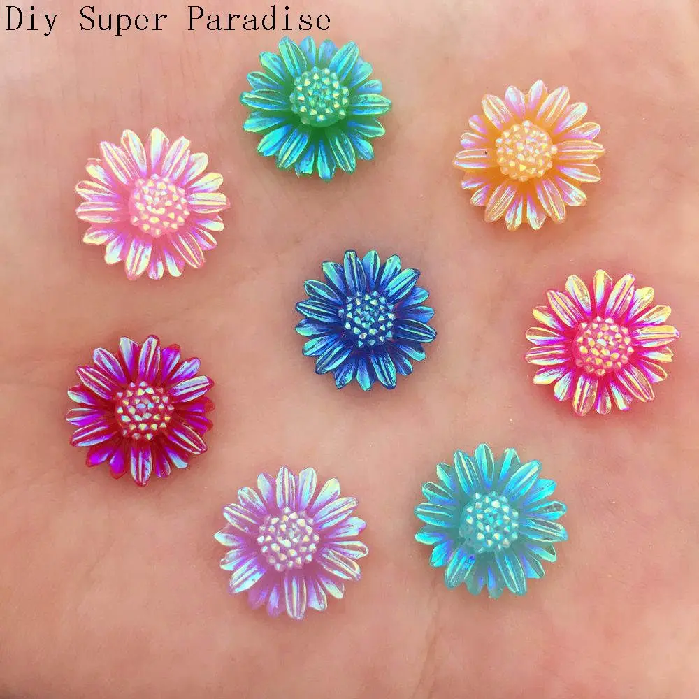 

Scrapbook 90pcs 12mm AB Resin Butterfly Flower FlatBack Stone Wedding Embellishment Diy Craft K63*3