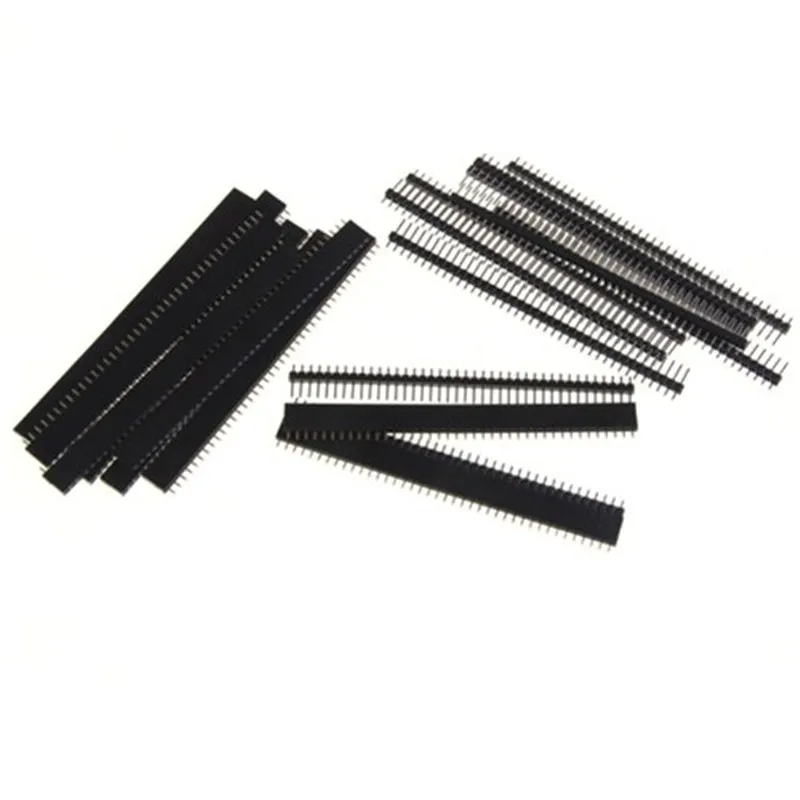 20pcs 10 pairs 40 Pin 1x40 Single Row Male and Female 2 54 Breakable Pin Header