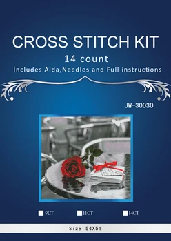 

Top Quality Lovely Hot Sell Counted Cross Stitch Kit Old World Holiday Ornaments Similar DMC JW-30030 Rose on table