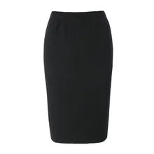 Хорошее качество эластичная мягкая Повседневная прямая юбка осень зима Женская Элегантная трикотажная повседневная юбка