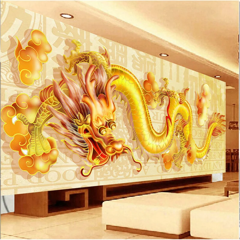 

DIY Diamond Embroidery,Round Diamond Oriental Golden Dragon Full rhinestone 5D Diamond painting cross stitch,needlework