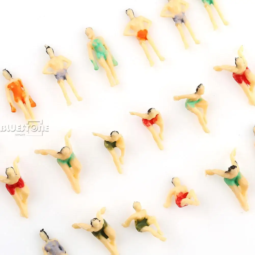 20 шт многоцветная модель пляжных людей цифры N масштаб 1:150 забавные позы Кукольный дом искусство