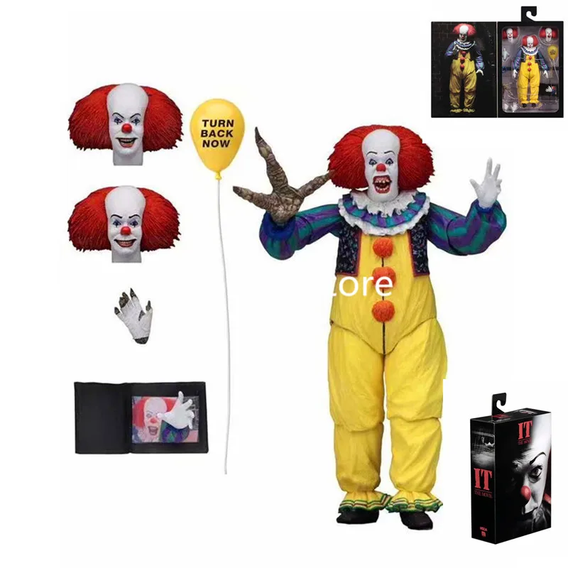 Экшн-фигурка клоуна Стивена Кинга NECA IT из фильма пеннивайз Джокер 1990