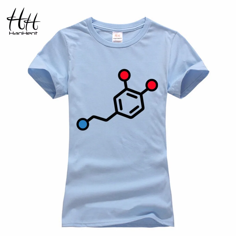 

HanHent Do pamine Chemistry Formula Female T-shirt The Big Bang Theory Sheldon Cooper Geeks T shirt Clothes Casual Woman Tshirt
