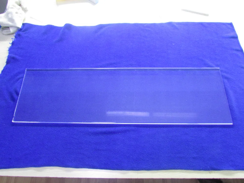 150*1240*3mm clear tempered glass quartz sight glass plate/tempered