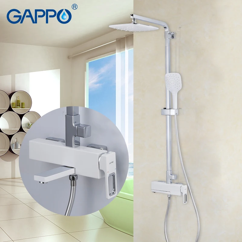 GAPPO sanitary ware suite chrome massage shower set bathroom rainfall mixer shower wall mounted torneira do anheiro faucets GAPPO sanitary ware suite chrome massage shower set bathroom rainfall mixer shower wall mounted torneira do anheiro faucets