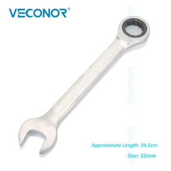 

32mm Big Size Ratchet Wrench Spanner Set of Multitools Keys Dull Polish 72T Ratcheting High Torque For Truck