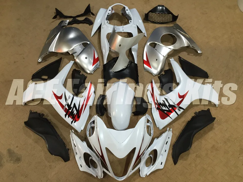 

NEW ABS Injection fairing kit for SUZUKI Hayabusa GSX1300R 2008-2015 fairings GSX 1300R 08 09 10 11 12 13 14 15 red white silver