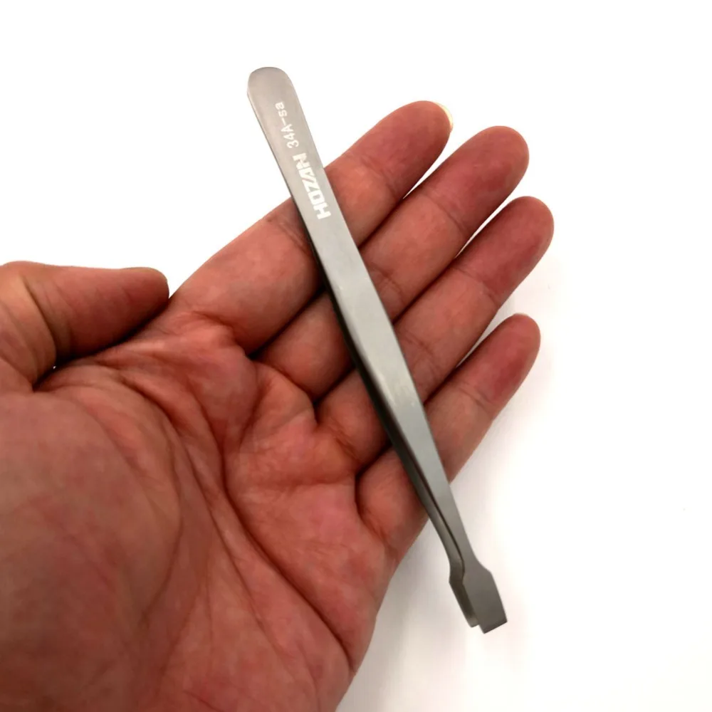 Buy 34A SA Flat Wide Tweezers for Laboratory Medical Clamping Stamp Electronic