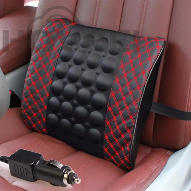Car Lumbar Support Pillow 12V Electric Massage Lumbar Pillow Car Seat