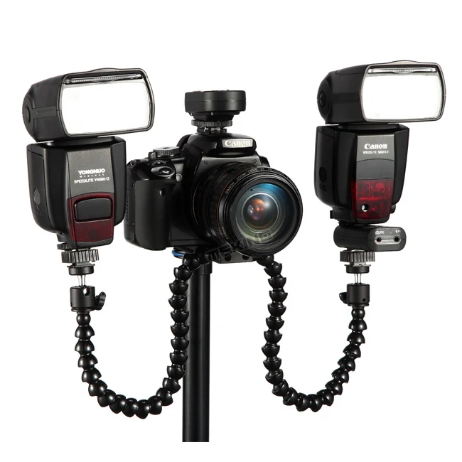 Camera Speedlight Flash bracket mount holder stand with 4