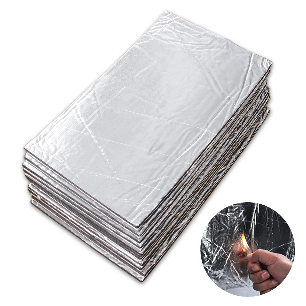 

10pcs 30x50cm Car Sound Insulation Proofing Deadening Insulation Closed Cell Foam Hood 7mm/10mm Glass Fibre/Aluminum Foil