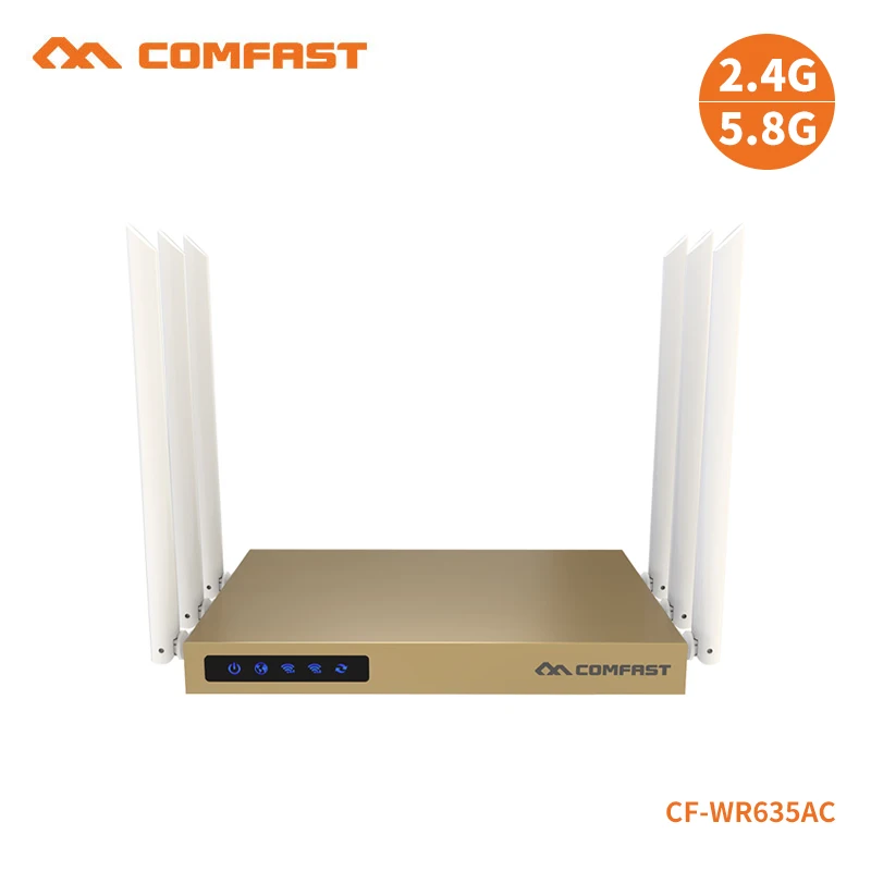 

COMFAST 750Mbps 5.8Ghz dual band wireless wifi router with 4*RJ45 6*6dBi signal amplifier antennas wi-fi access point AP routers