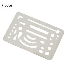 1pcs Silver Tone Multi Shape Drawing Template Tool Stainless Stell French Curve Ruler Architectural Drawing Office School Supply