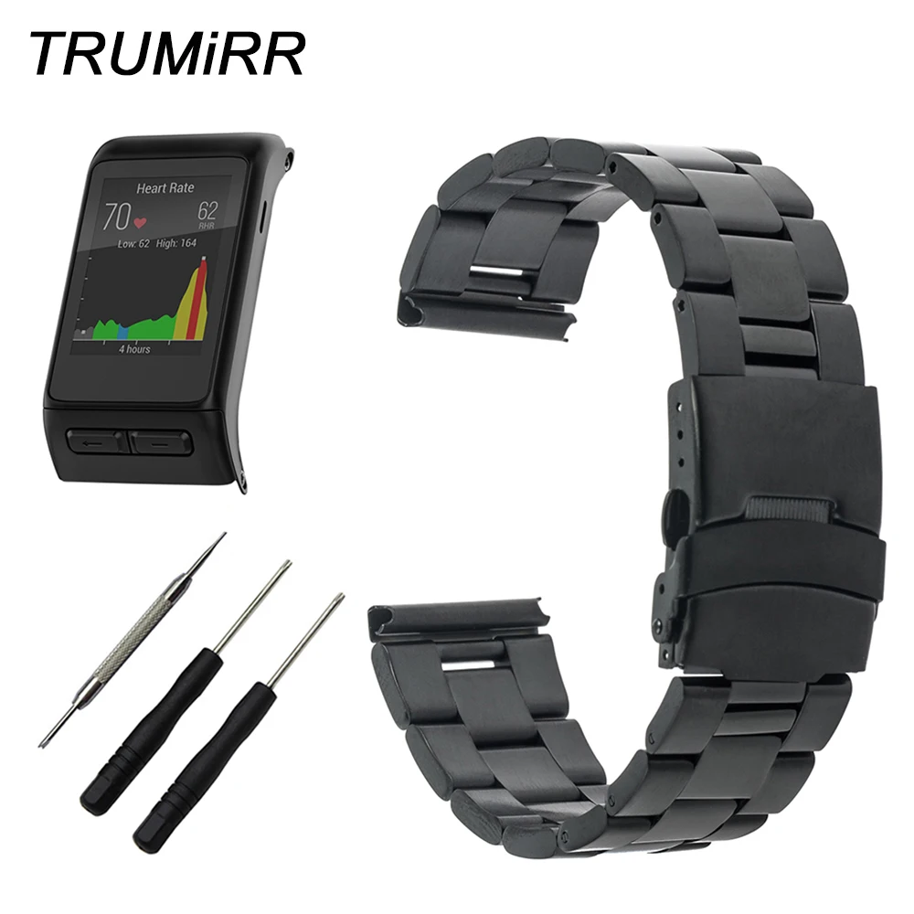 24mm Cinturino In Acciaio Inox + Strumento per Garmin Vivoactive HR  Cinturino Fibbia di Sicurezza Della Cinghia Del Braccialetto Del Polso  Black Gold argento|steel watchband|stainless steel watchbandstainless steel  watchband 24mm - AliExpress