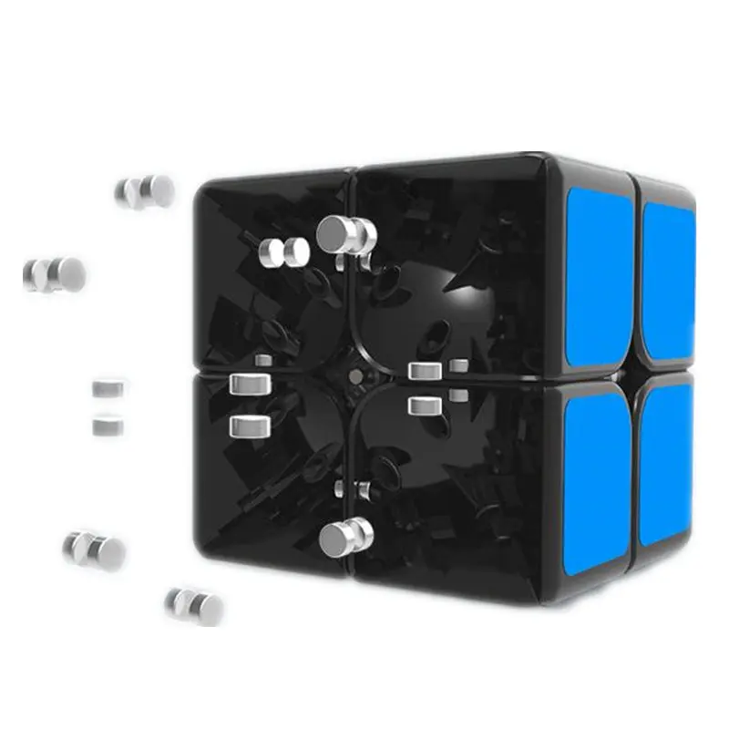 GAN 249 V2M 2x2x2 Magnetic Black speed competition magic cube for cube lovers 