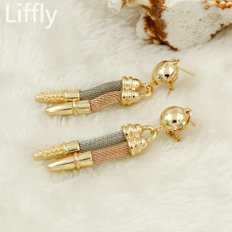 Комплект из колье и серёг с кристаллами|nigerian wedding jewelry|wedding jewelrygold jewelry set |
