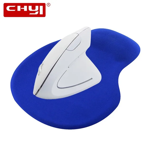 Best Price CHYI Wireless Vertical Mouse Ergonomic Optical 2.4G 800/1200/1600DPI Colorful Backlight with Wrist Rest Mice Pad Kit For Laptop