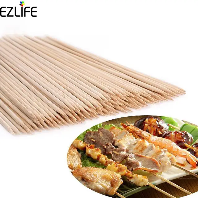 Buy Bbq Bamboo Skewers Grill Shish Kabob Wood Sticks