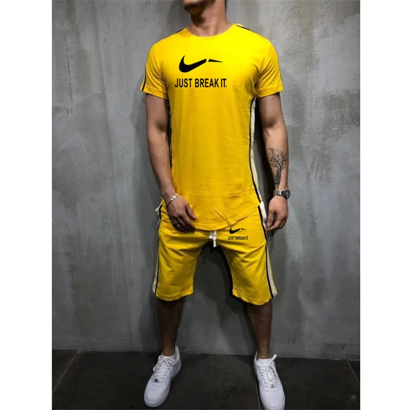 Quality Brand Sets New Summer Men T Shirts+pants Sets Summer Hot Sale Cotton Comfortable Short Sleeve Tshirt men Casual Set Pant