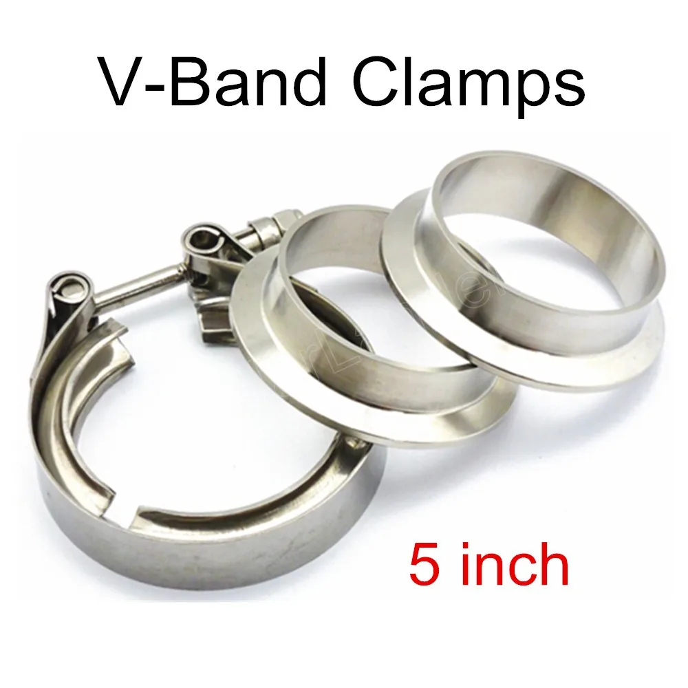 5'' inch V Band Flange and Clamp Kit for Turbo Exhaust Downpipes