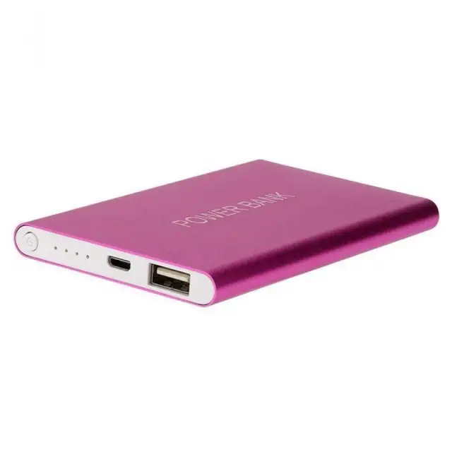 Ultra thin Portable 5000mAh 18650 Lithium Batteries Charge External Battery Pack Powerbank For