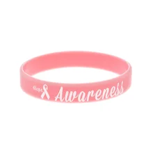 OneBandaHouse 50 шт. мотивация браслет лента надежды рак груди понимание силиконовый браслет