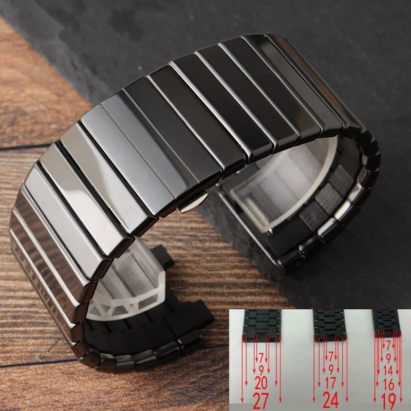 Ceramica Della Vigilanza Del Braccialetto Della Farfalla Fibbia Cinghia Per Rado Ceramica Serie Uomo Cinturino Ceramica R21347222 R21540742 19/24/27 /