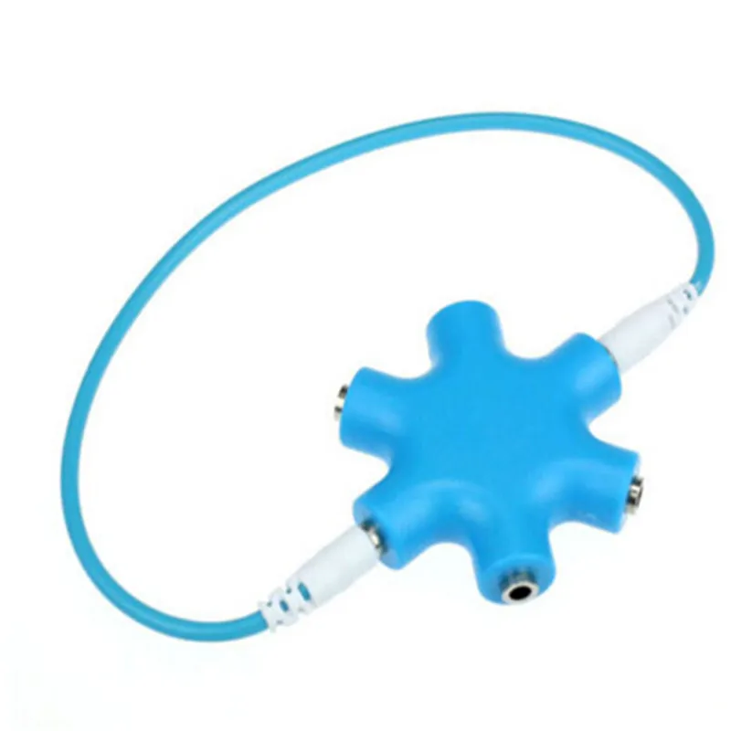 

3.5mm Hexagon Shape Earphone Adapter Male To 2 3 4 5 Female Audio Output Share Distributor Headphone Splitter Extension adapter
