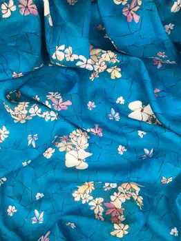 

High quality pure ramie fabric Thin and impermeable tissu digital printing tissus High-grade clothing one-piece dress material