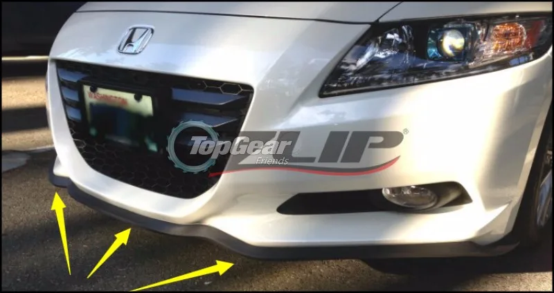 para Honda Crz Amortecedor para Lábios Spoiler para Ajuste de Carro Corpo + Saia da Faixa Cr-z Top Engrenagem Frontal Kit cr z 20102020 - 10 Saia abertura frontal