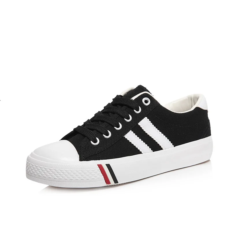 

Womens Shoes Casual 2019 Korean Fashion Brand Flat Shoes Woman Sneakers Black White Striped Summer Lace Up Shallow Ladies Shoes