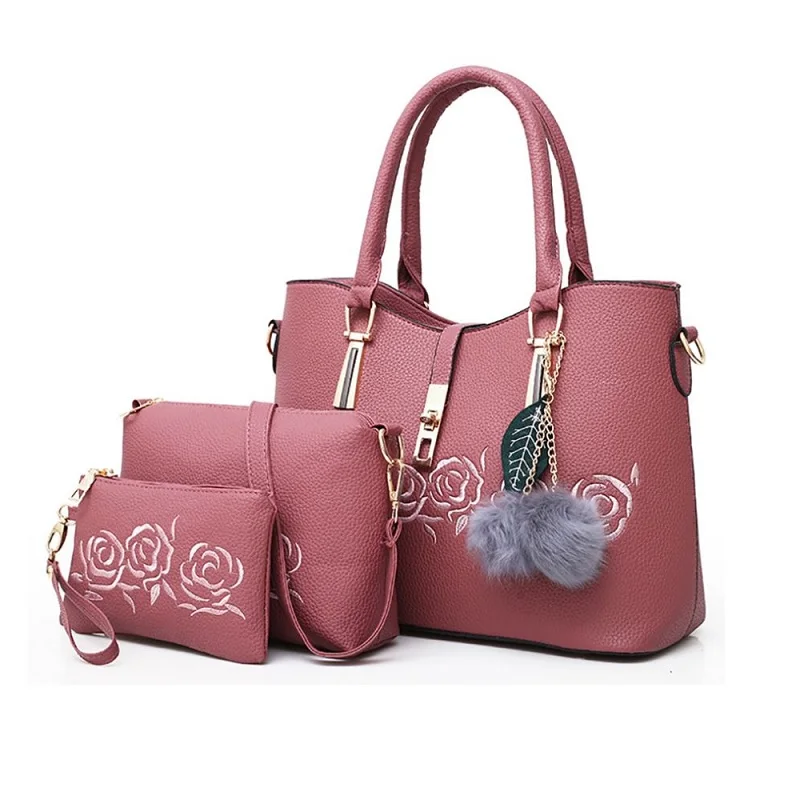 

3pcs/set Leather Bags Handbags Women Famous Brand PU Shoulder Bag Female Casual Tote Women Messenger Bag Set Bolsas Feminina