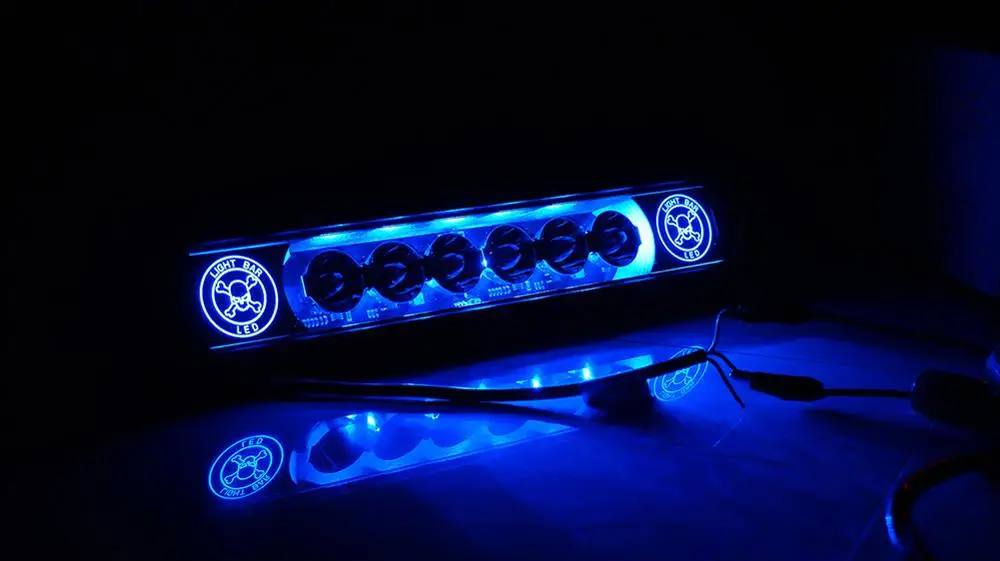 led light bar led work driving lamp for off road trucks offroad emergency warning vehicle blue spotlight 4x4 atv utv suv motorcycle motor headlight fog 12V 24V waterproof 4wd f150 pickup bumper spot tractor working (4)