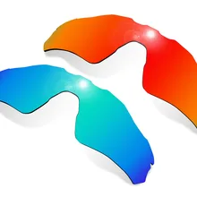 Glintbay 2 шт. поляризованные солнцезащитные очки для женщин замена линз для солнцезащитных очков Окли Радар EV путь огонь красный и синий