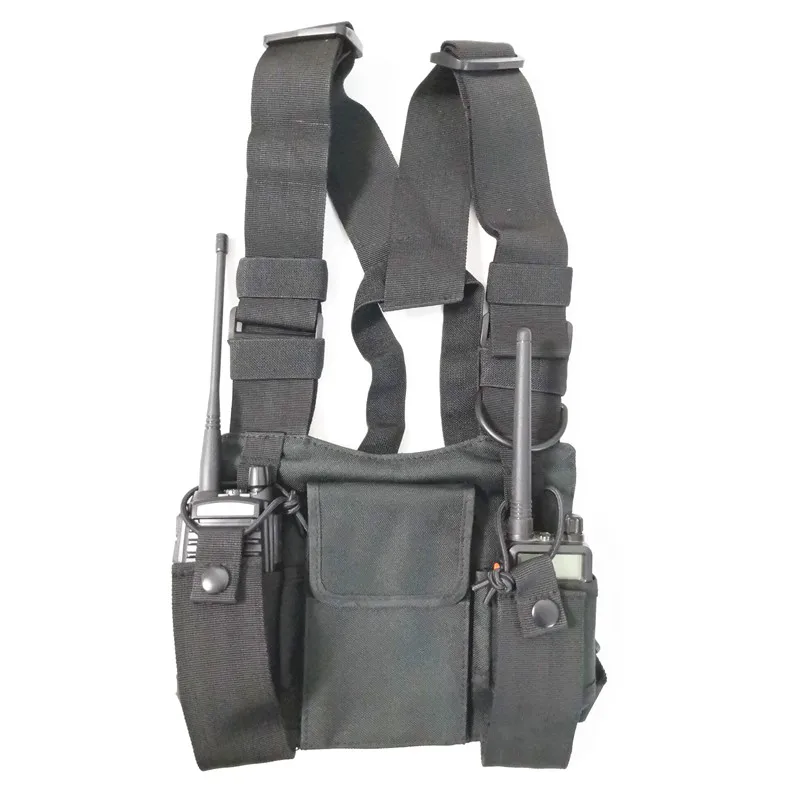 

Radtel UV5R Harness Chest Pouch Holster Vest Rig bag for Two Way Radio TYT Wouxun Walkie Talkie Baofeng 5r UV-5R Carrying case