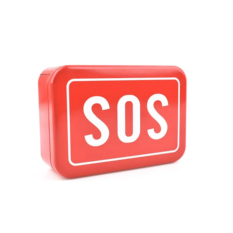 

SOS Printed Outdoor Survival Box Portable Medical Cigarette Business Card (Survival) Tool Organizer Case Container