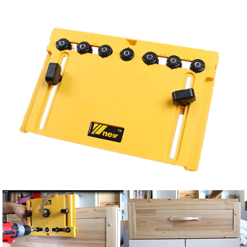 Us 36 53 21 Off Handle Hole Locator Door Knob And Pull Installation Jig And Shelf Pin Jig Woodworking Tools Shelf Pin Jig Drill Guide In Drill Bits