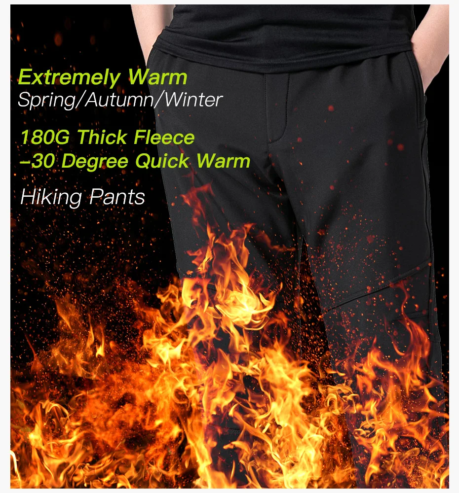 Warm Winter Hiking Pants Waterproof Anti-tear Outdoor Trekking Pants Men's Hunting Pants Women's Sports Pants (4)