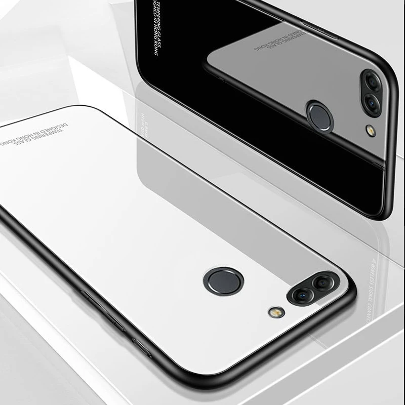YUETUO роскошный ТПУ закаленное стекло зеркальная задняя крышка телефона etui coque cover