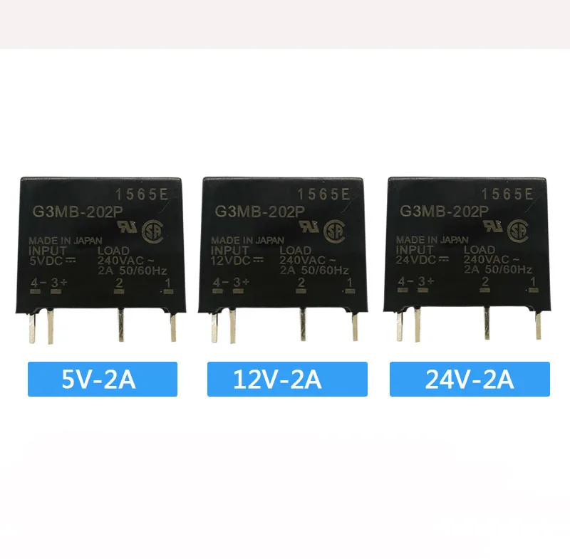 10 UNIDS//LOTE rel/é de estado s/ólido original G3MB-202P DC-AC PCB SSR Entrada 5VDC Salida 240V AC 2A