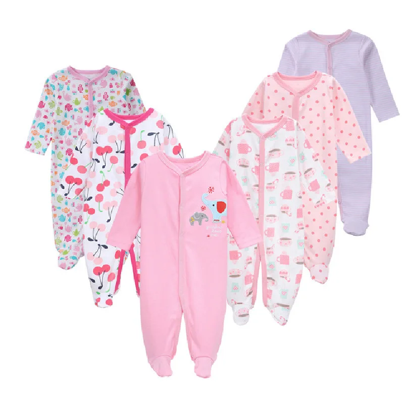

6Pcs Newborn Baby Girl Romper Winter Baby Boy Jumpsuit 100% Cotton Underwear Clothing Baby Rompers Warm Costume Clothes
