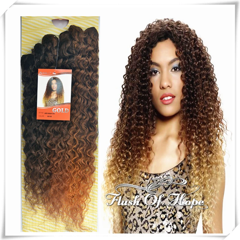 Noble Gold Natural Bohemian Super Givenchy Ombre Wavy Two Tones