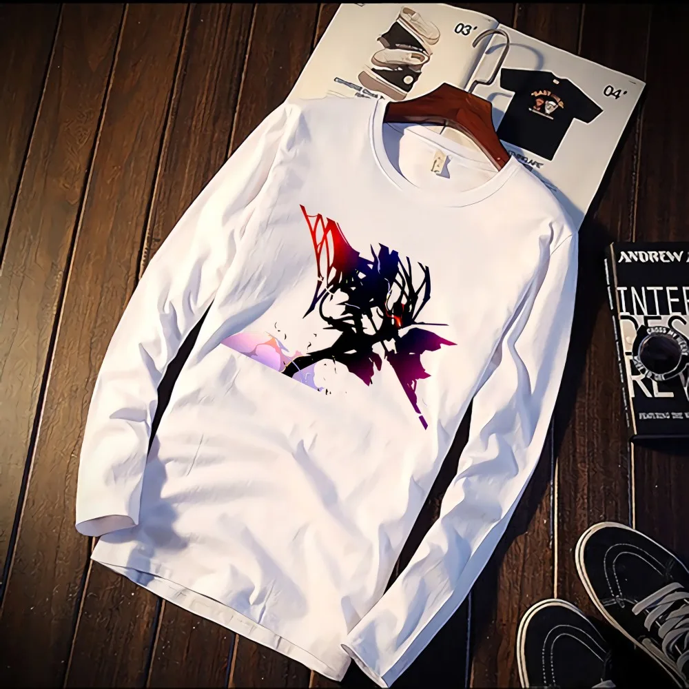 

New Long Sleeve T Shirt Unisex Darling Franxx Minimalist Figur Print 100% Cotton Top Tee Casual O Neck Streetwear Clothing
