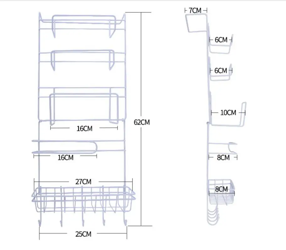 Креативная кухонная полка, многофункциональная консервантная пленка, вешалка для хранения полотенец, приправа для домашнего холодильника, боковая настенная вешалка