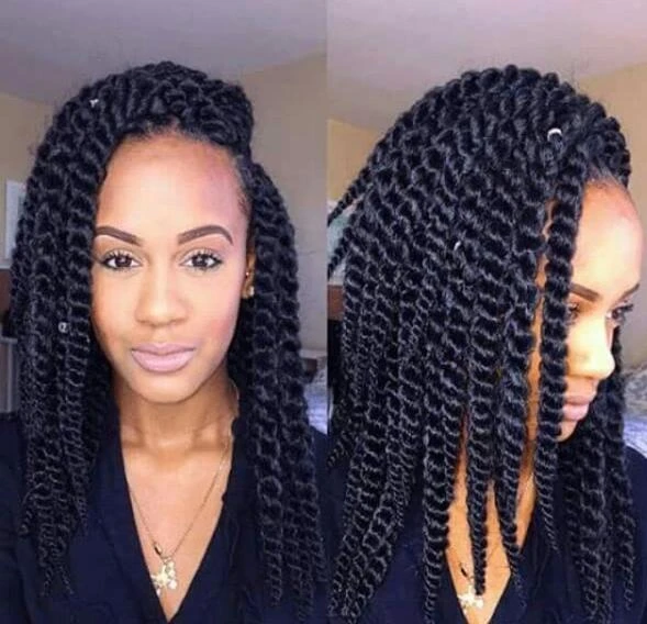 Nubian twist braiding hair human Clearance